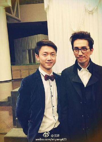 河北舞者（zhě）弭揚與林誌炫合影